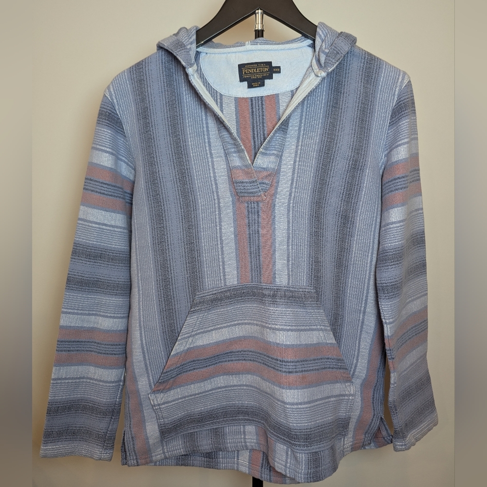 Pendleton Women's Size Small Surf Stripe Baja Hooded Pullover